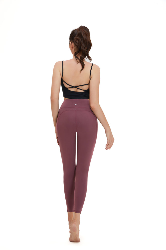 Women's High Waisted Leggings Workout Pants with Side Pockets 25
