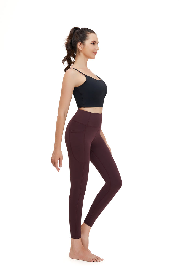 UUE 25Inseam Black Workout leggins high waisted,black workout Yoga pants  with inner pockets for women