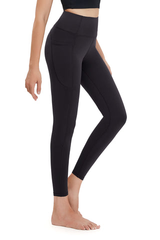 MeloMin Workout Leggings for Women, 25" High Waisted Yoga Pants with Side Pockets